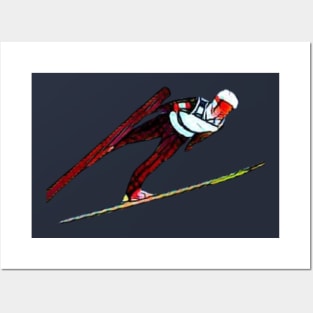 ski jumping Posters and Art